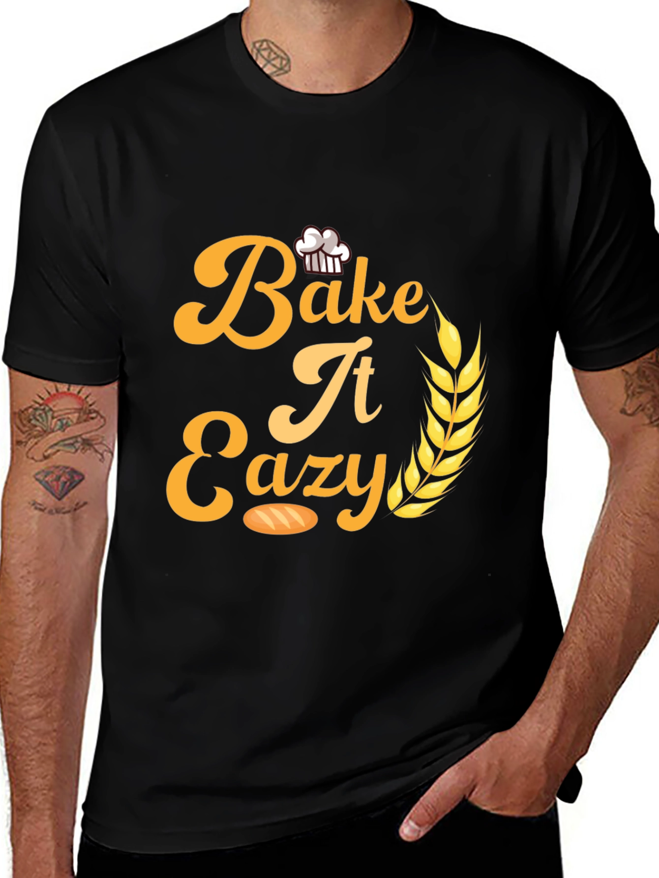 Variant 30 of Bake It Easy T-Shirt - Stylish Baker Apparel