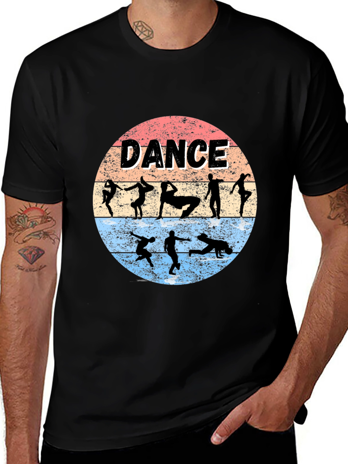Variant 22 of Retro Dance Silhouette Graphic T-Shirt
