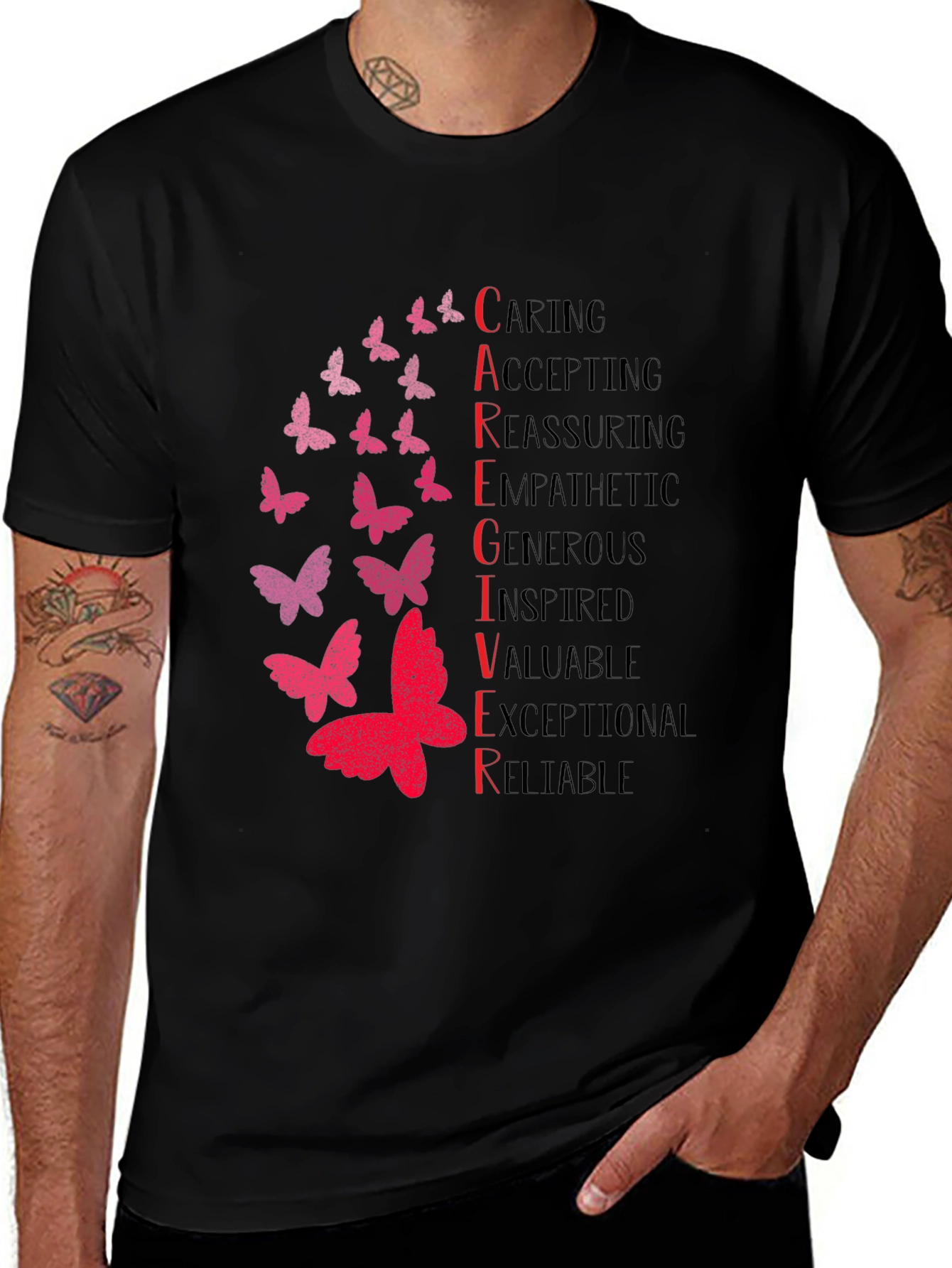 Variant 7 of Caring Butterfly Graphic Tee