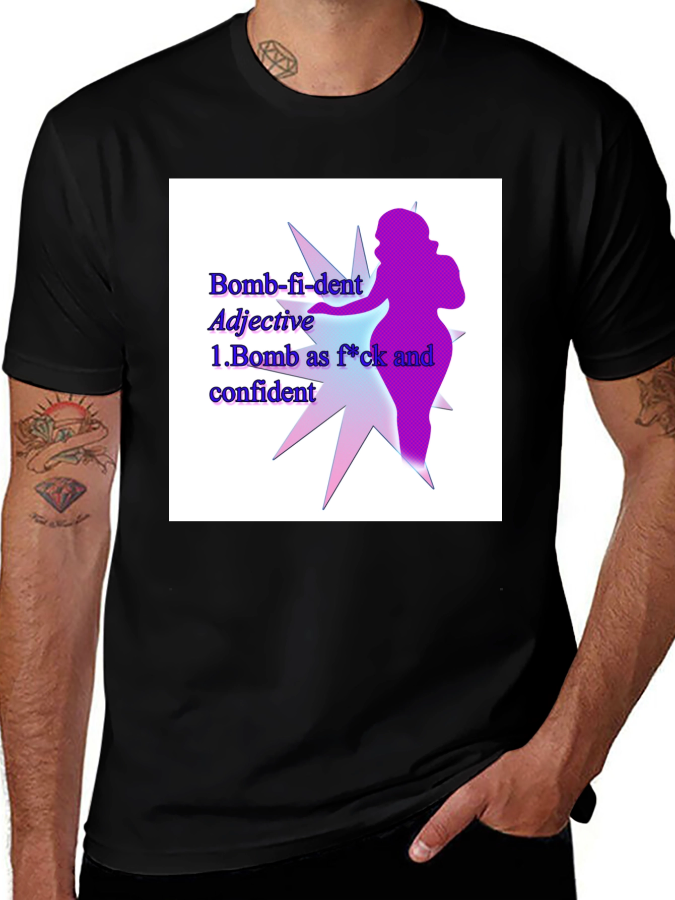 Variant 20 of Bomb-fi-dent Graphic Tee - Empowering Statement Shirt