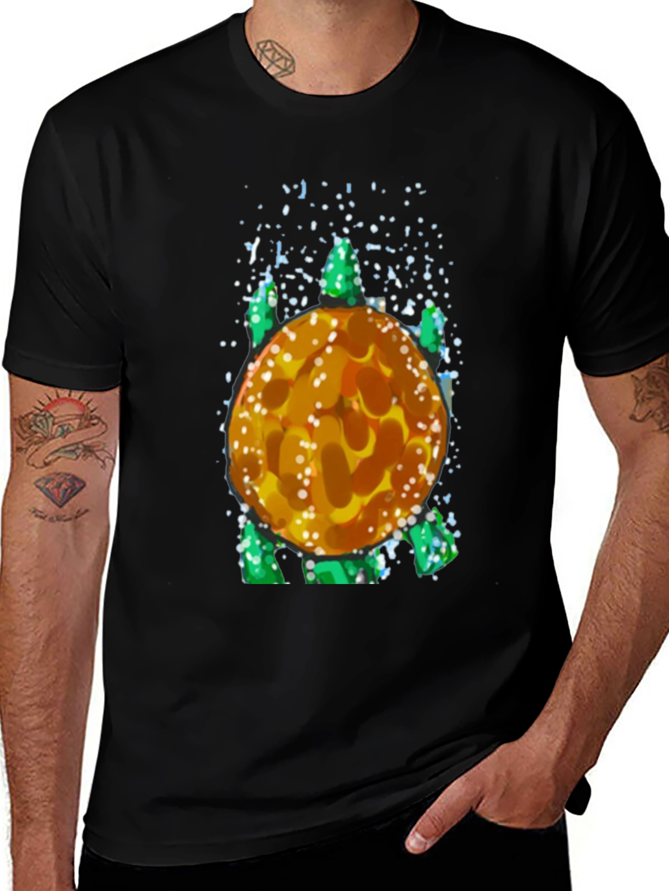 Variant 12 of Festive Christmas Turtle T-Shirt
