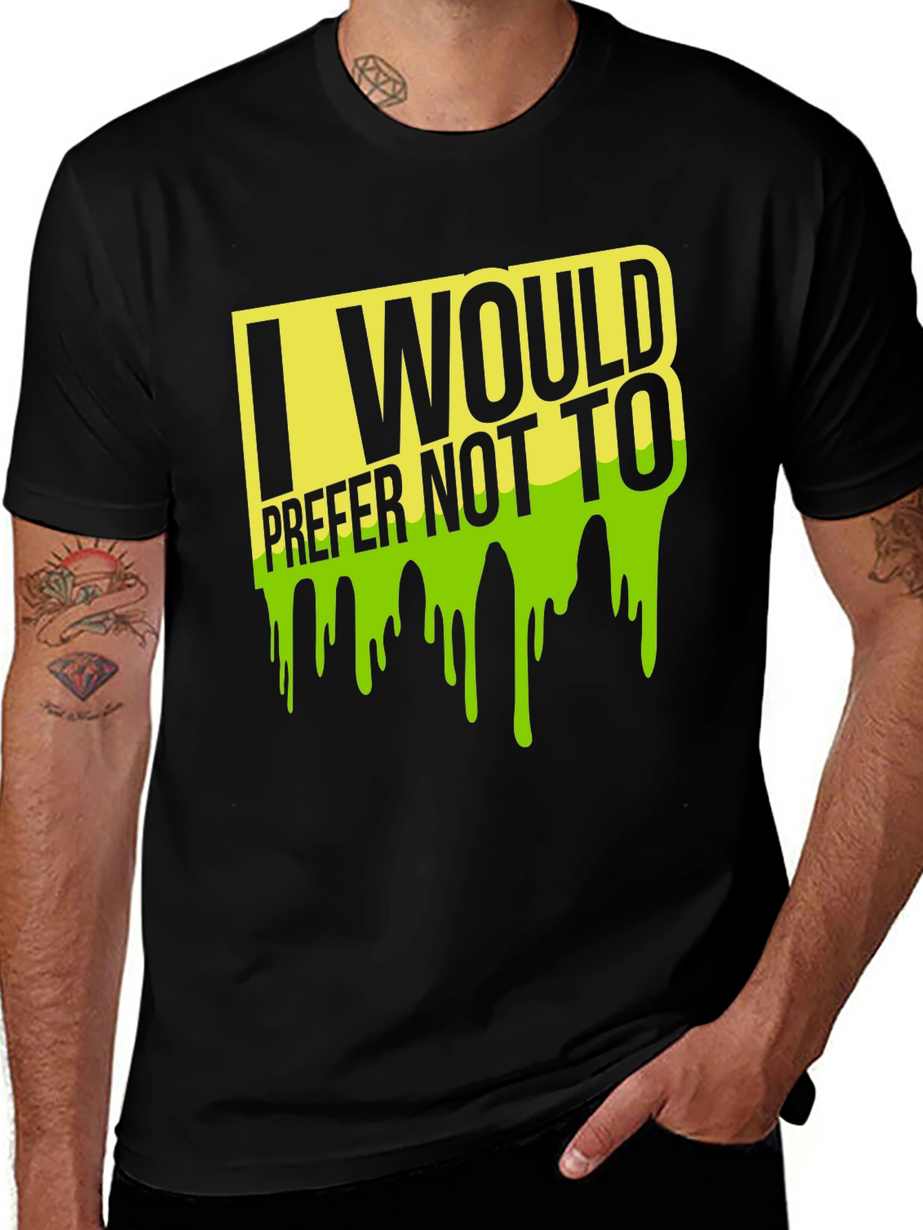 Variant 22 of I Would Prefer Not To T-Shirt - Black