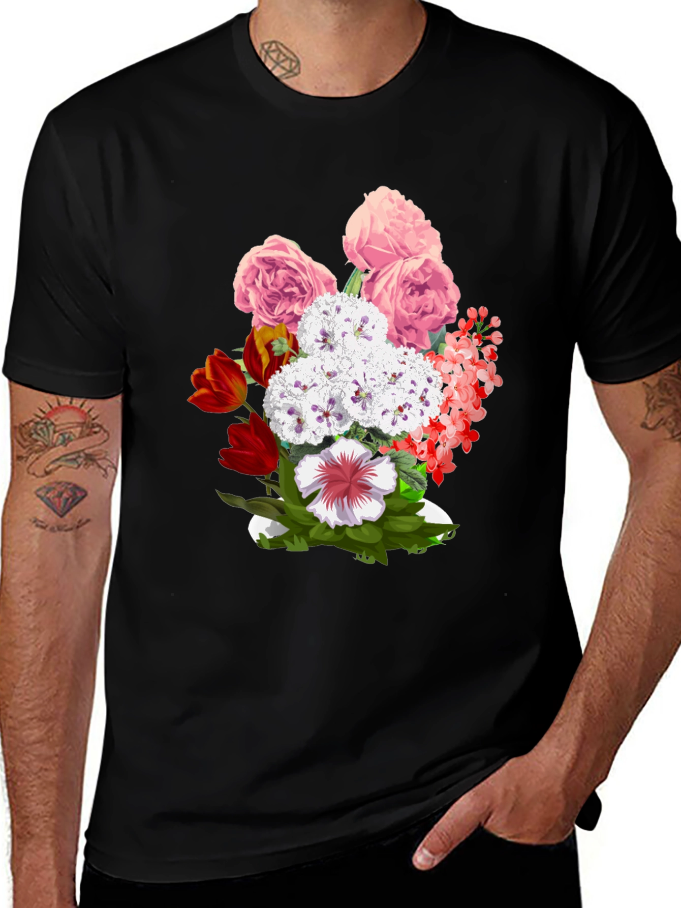 Variant 10 of Floral Bouquet Graphic T-Shirt