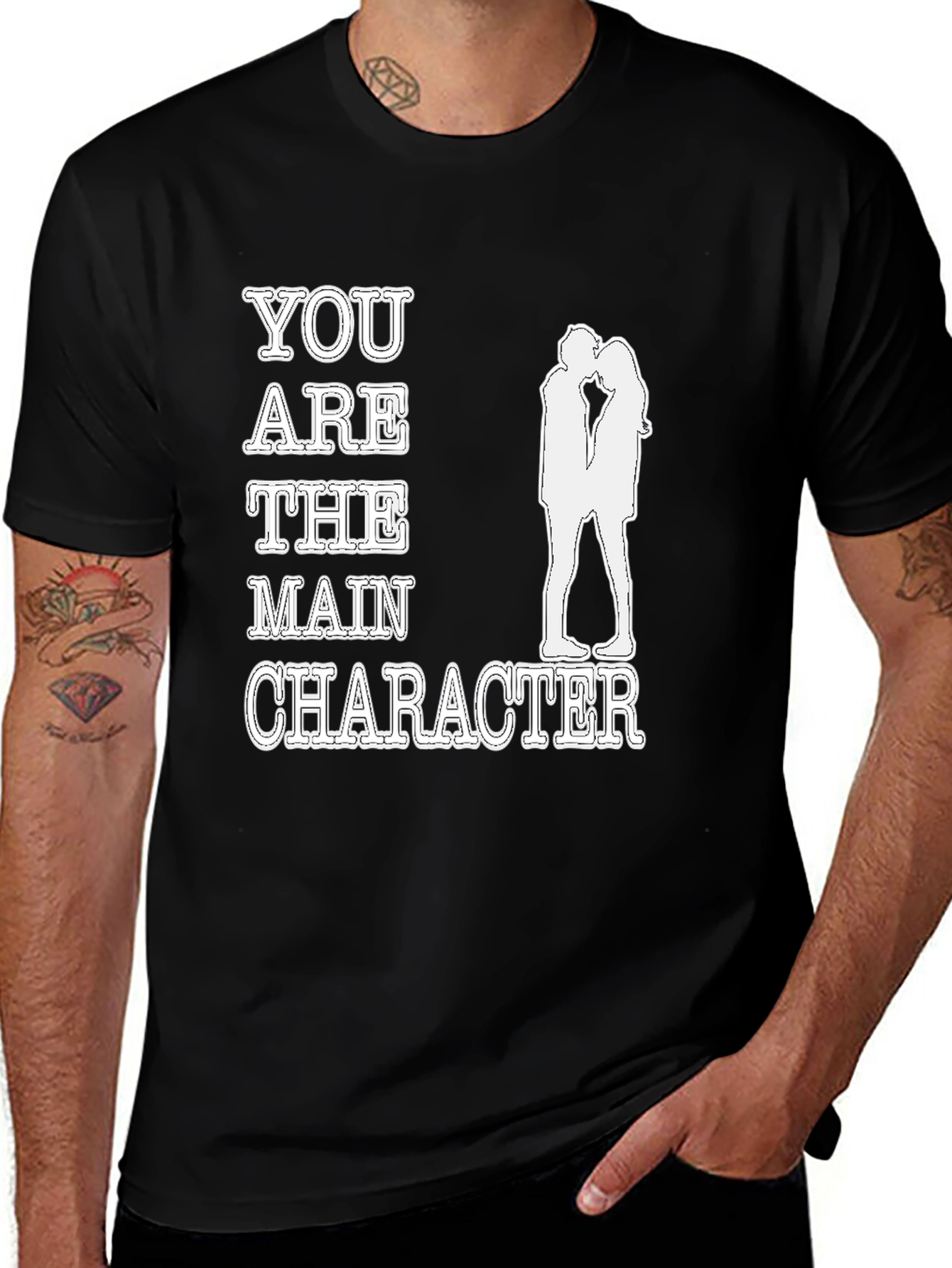 Variant 16 of You are the Main Character Black Graphic Tee
