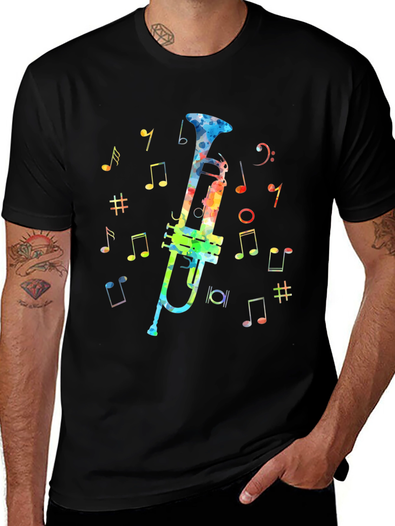 Variant 5 of Musical Trumpet T-Shirt - Vivid Colors!