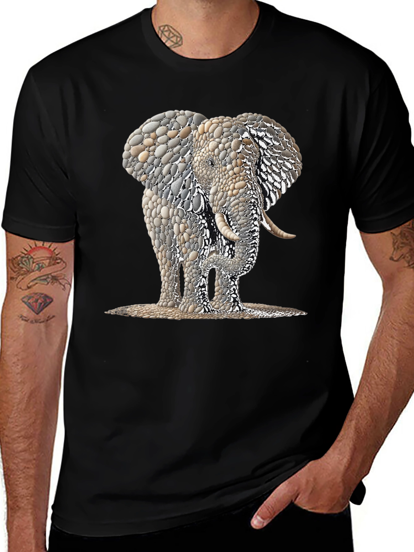 Elephant Stone Art T-Shirt