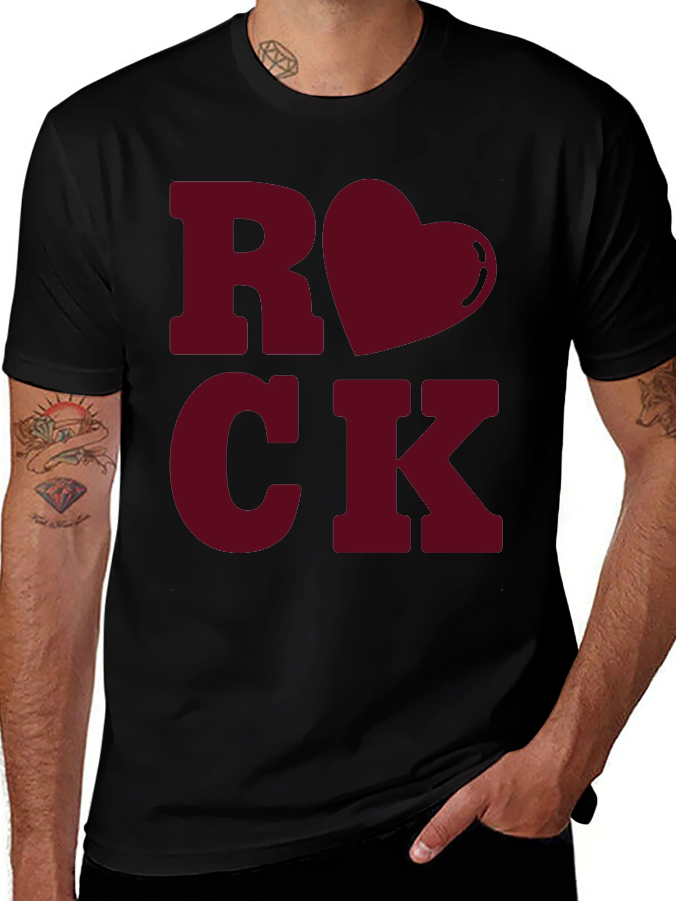 Variant 28 of Rock Love Heart Valentine's T-Shirt