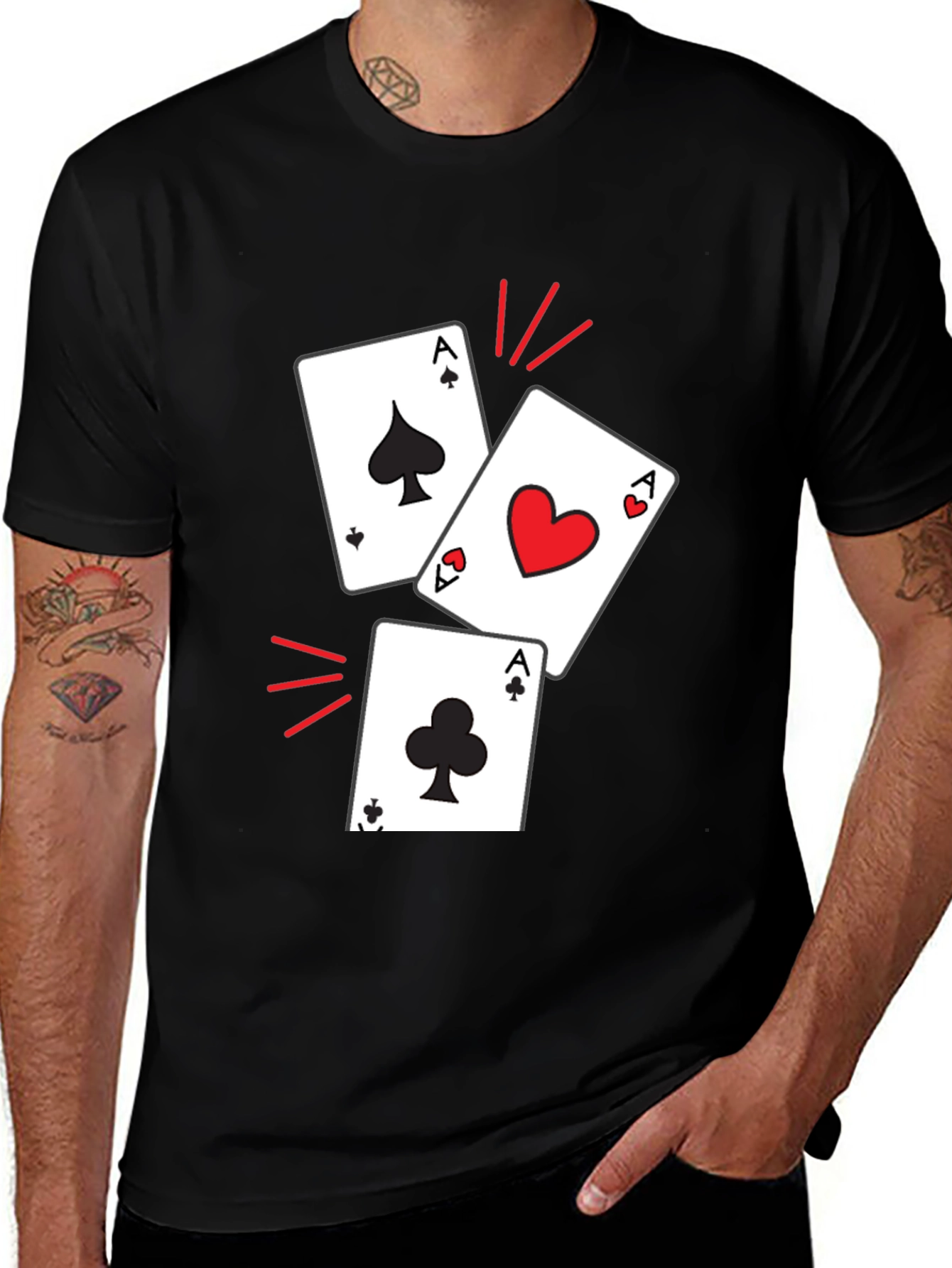 Ace Cards Graphic T-Shirt - Lucky Hand Tee
