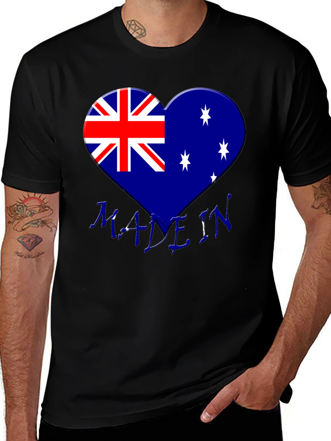 Australia Flag Heart T-Shirt