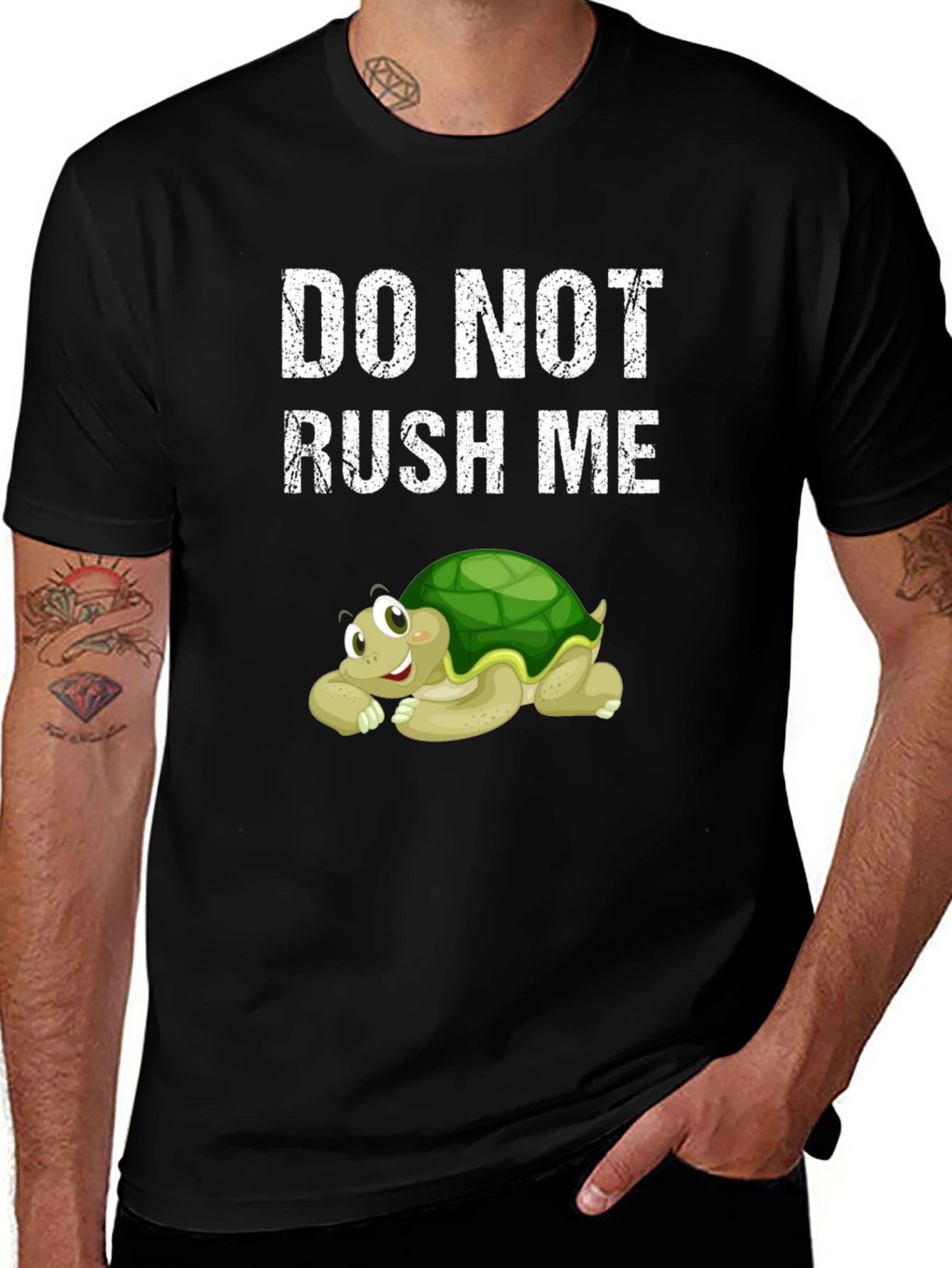 Variant 23 of Do Not Rush Me Turtle Graphic Tee