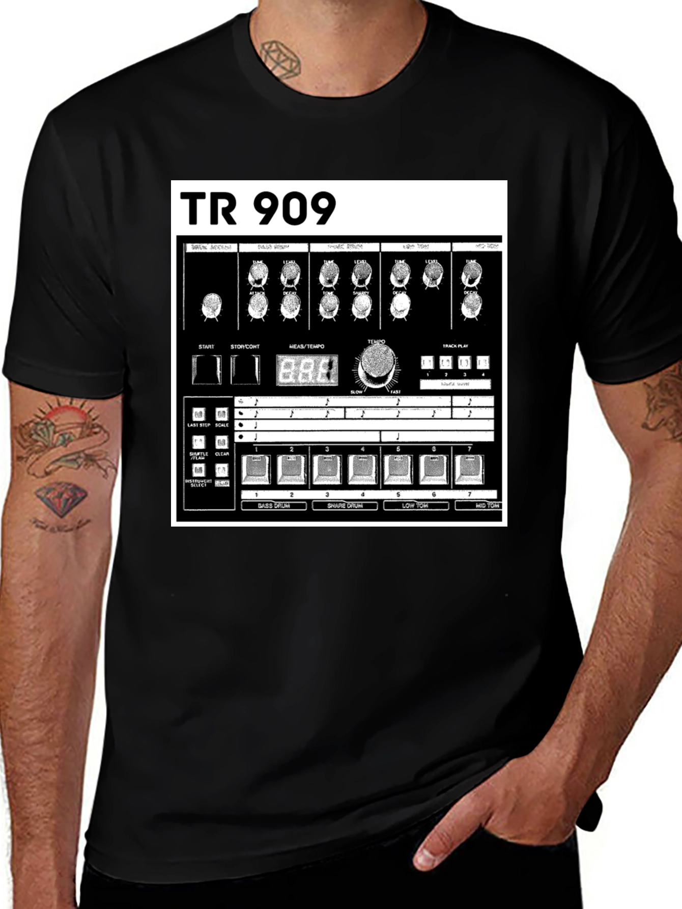 Variant 17 of TR-909 Graphic T-Shirt - Classic Drum Machine