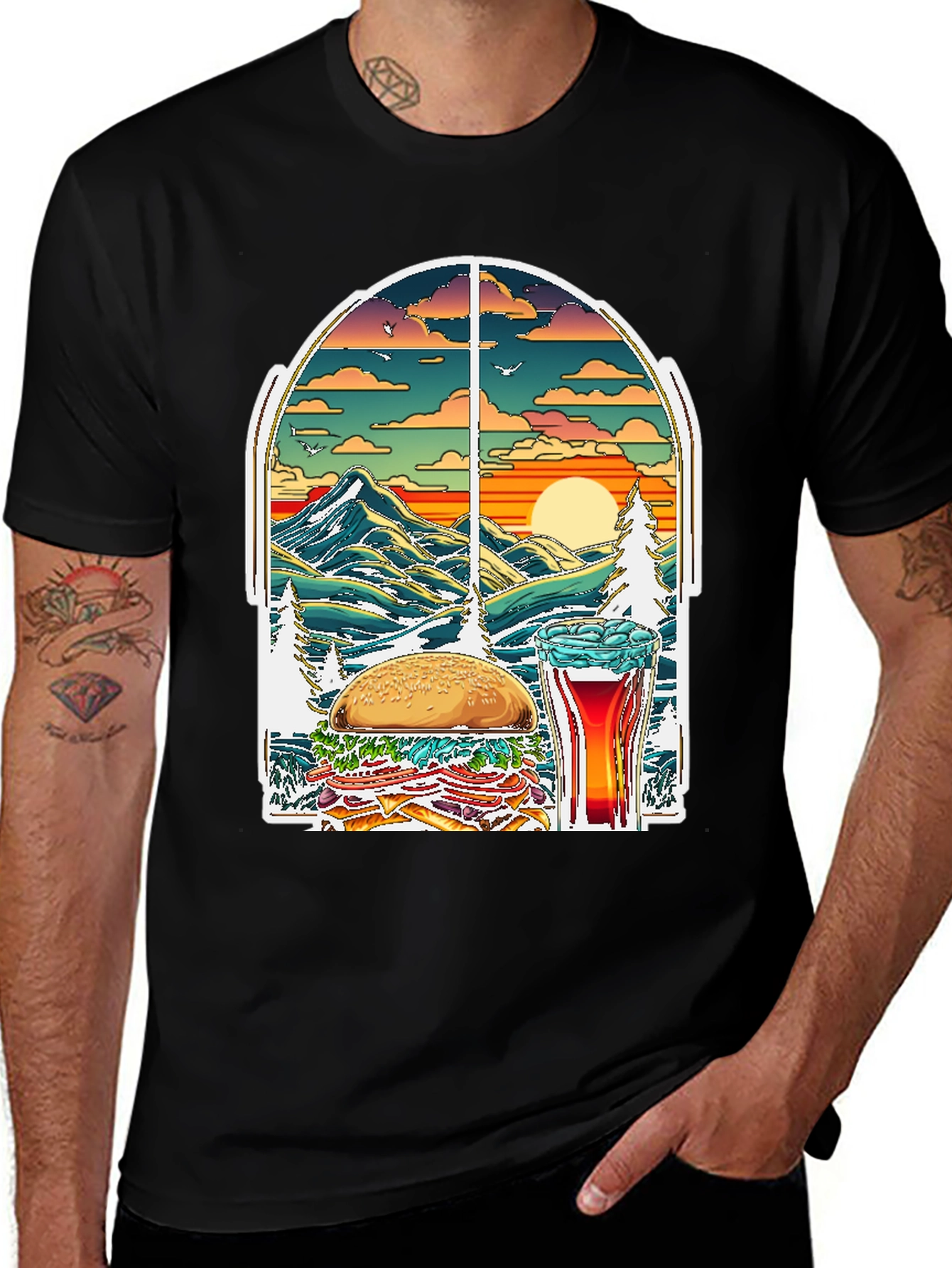 Variant 7 of Burger Beer Nature T-Shirt