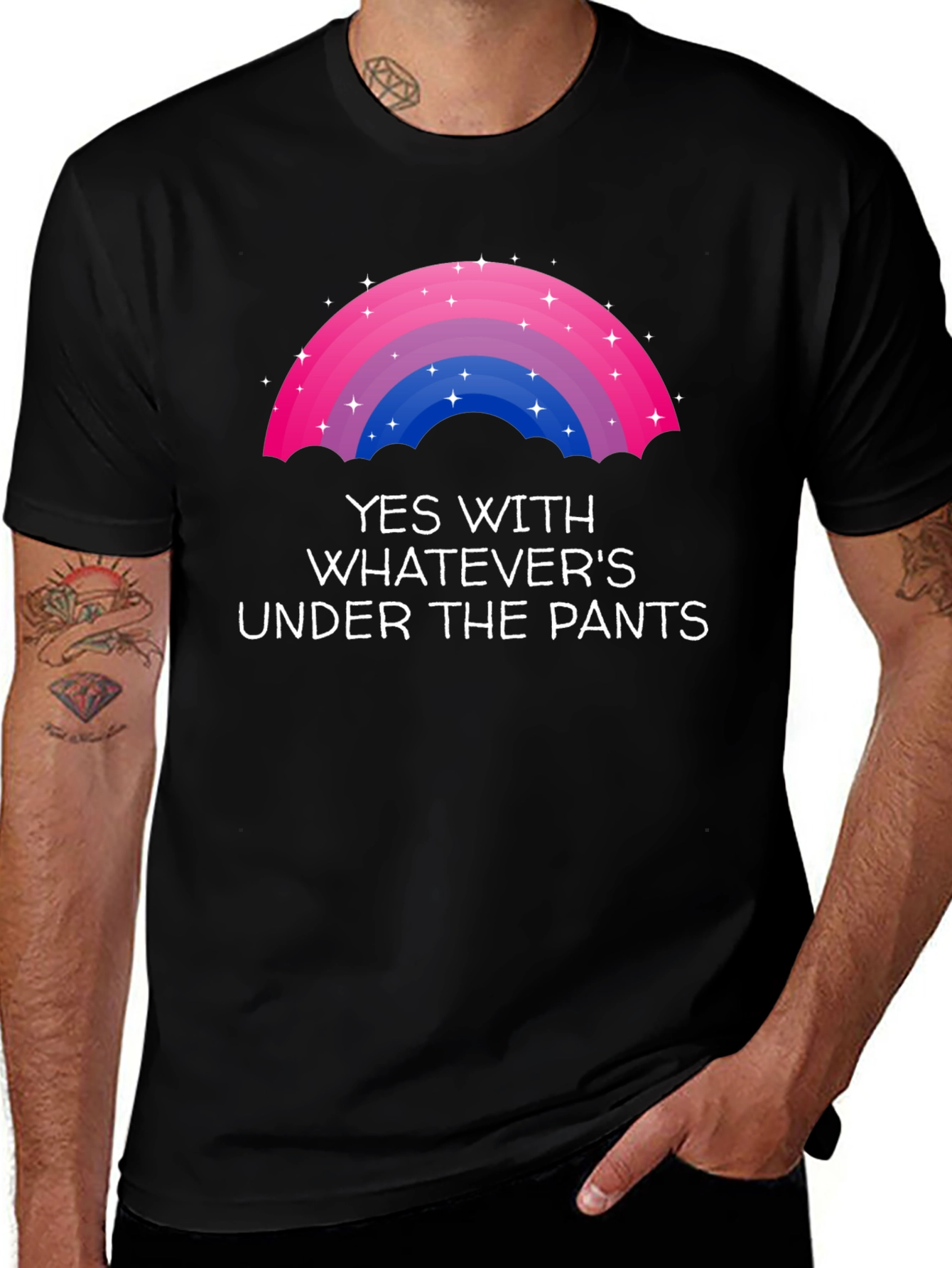 Variant 10 of Bisexual Pride Rainbow T-Shirt
