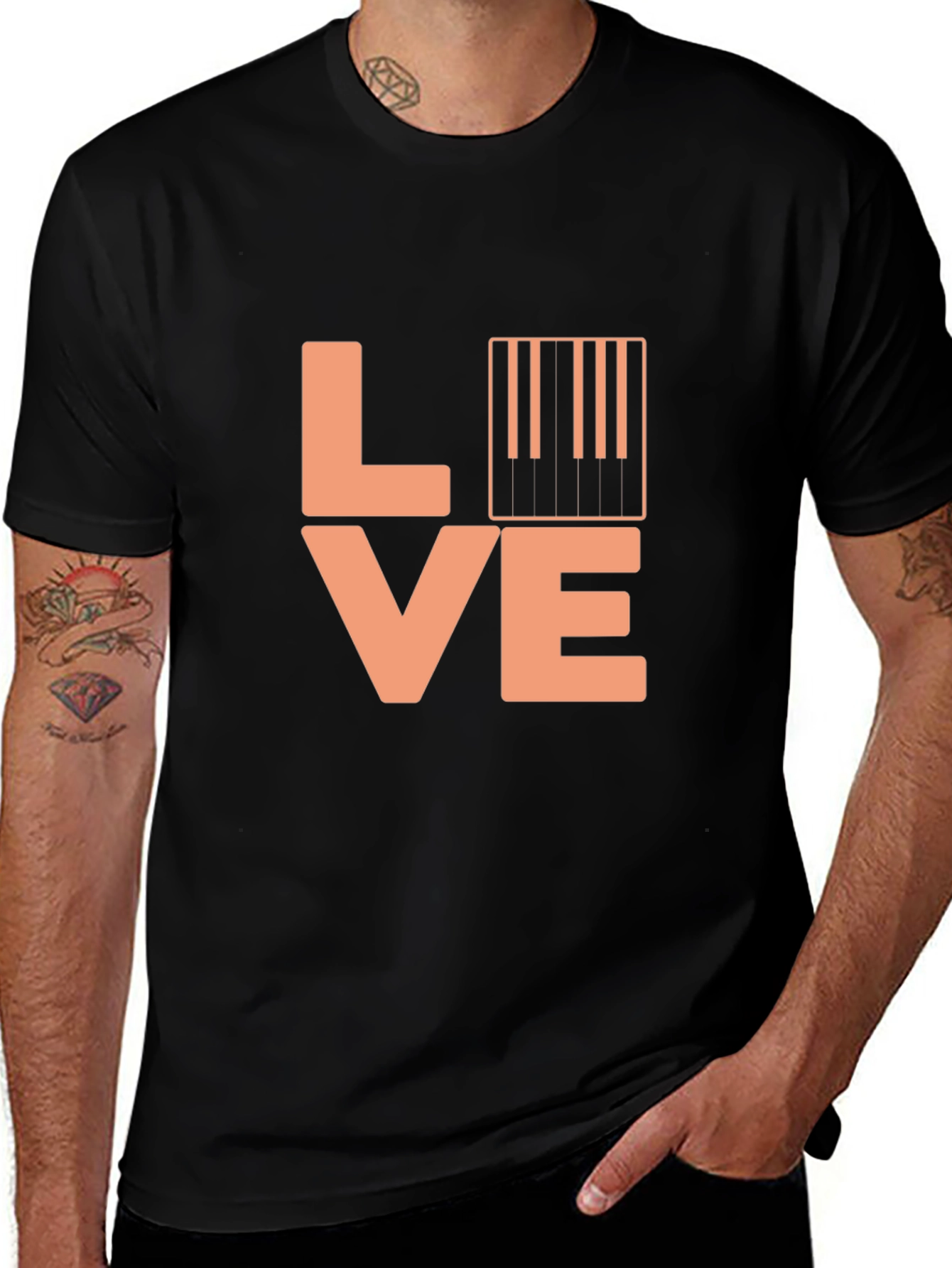 Variant 17 of Love Piano Music T-Shirt - Stylish & Comfortable
