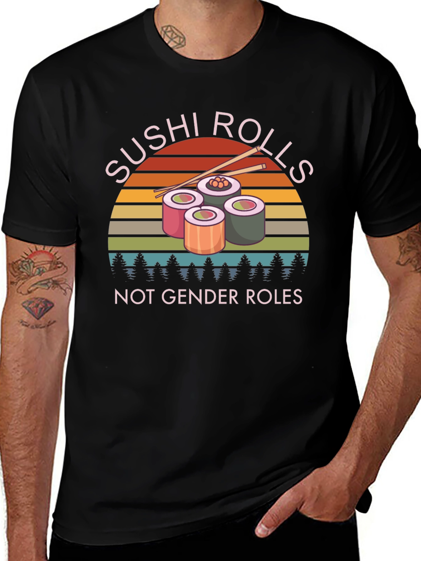 Sushi Rolls Not Gender Roles T-Shirt