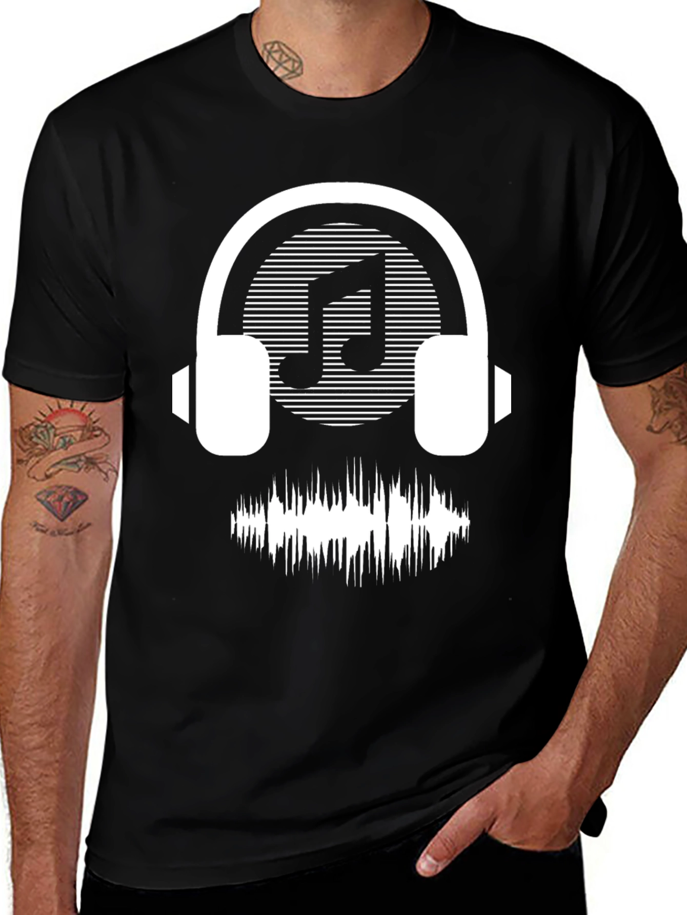 Variant 11 of Music Lover T-Shirt - Headphone Graphic