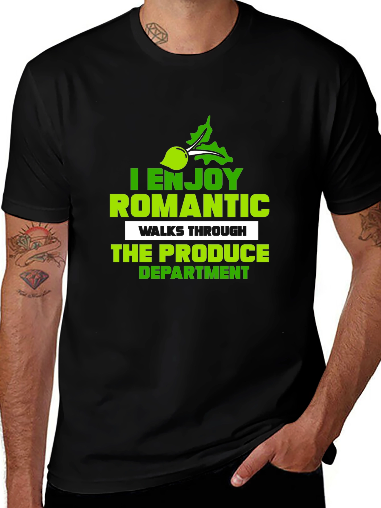 Produce Department T-Shirt: Funny Romantic Walk Tee
