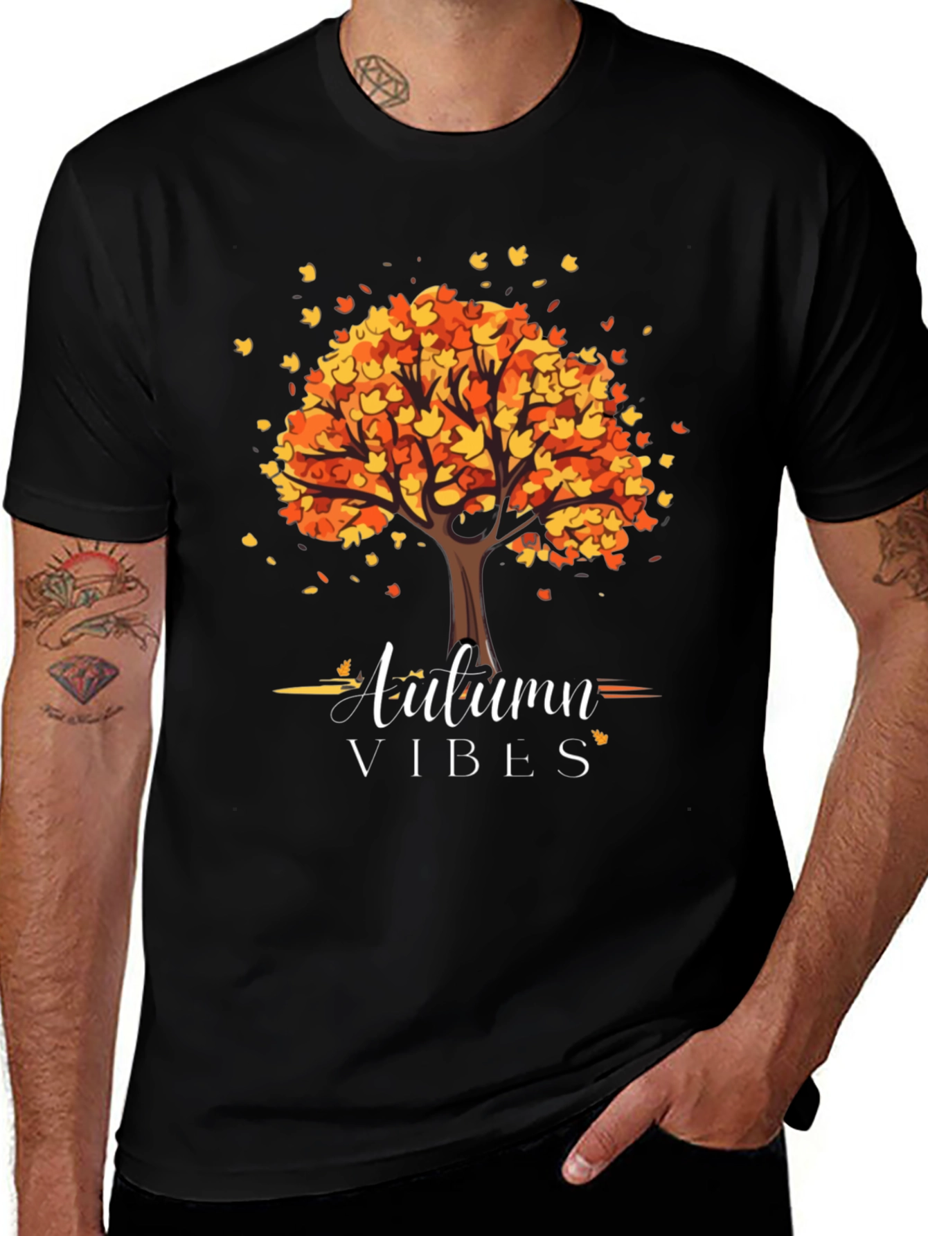 Variant 30 of Autumn Vibes T-Shirt - Fall Tree Design