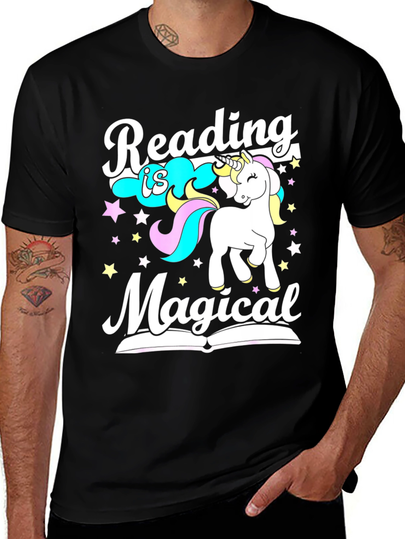 Variant 2 of Reading is Magical Unicorn Graphic Tee