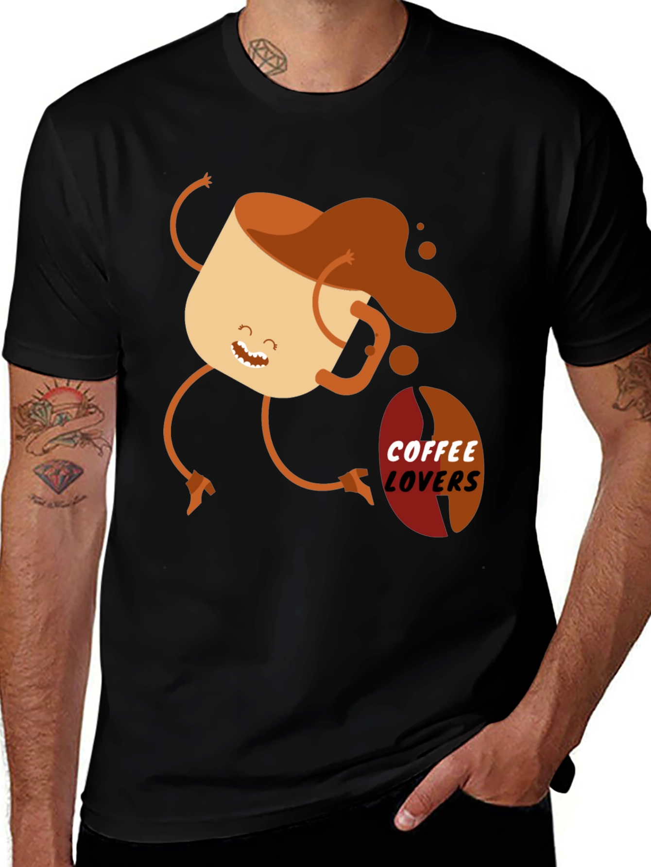 Coffee Lovers T-Shirt - Funny Cartoon Design