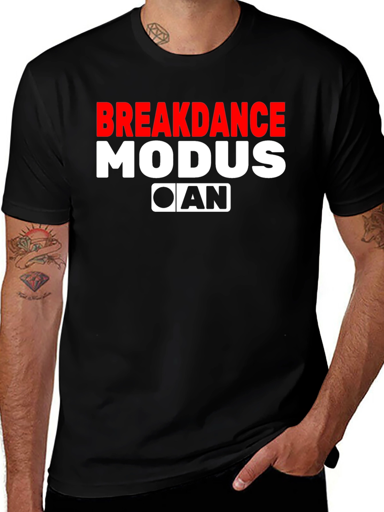 Variant 6 of Breakdance Modus Oan Black Graphic Tee