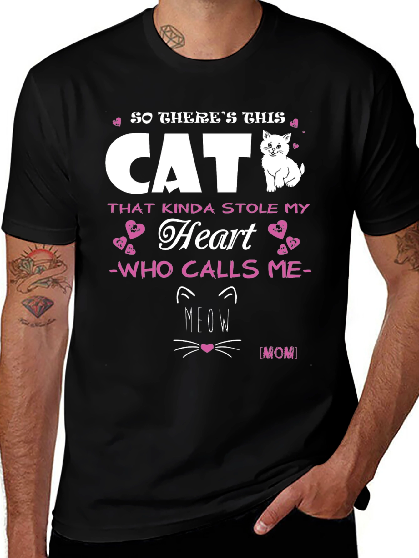 Cat Mom T-Shirt: Stole My Heart, Meow!
