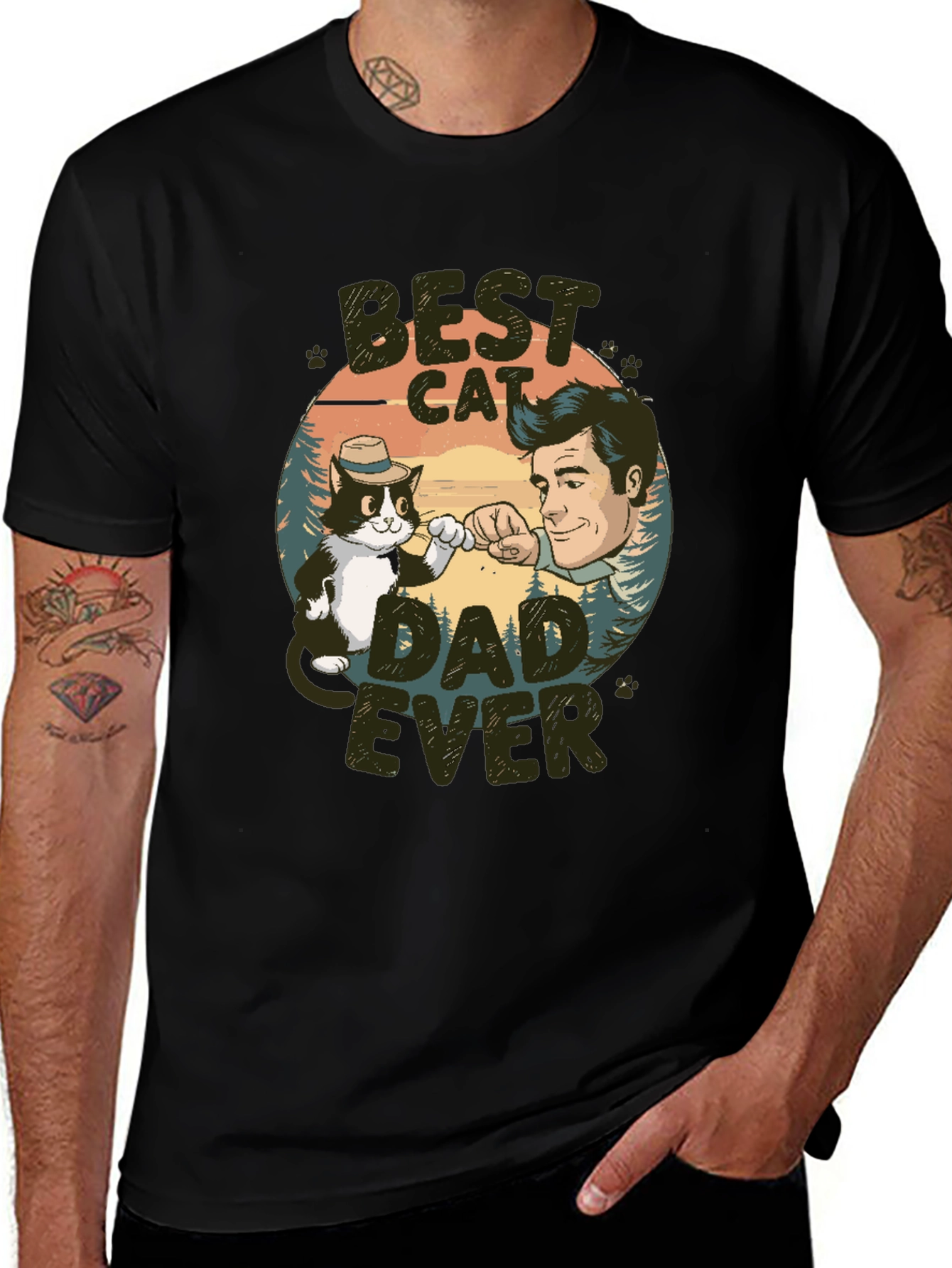 Variant 18 of Best Cat Dad Ever T-Shirt