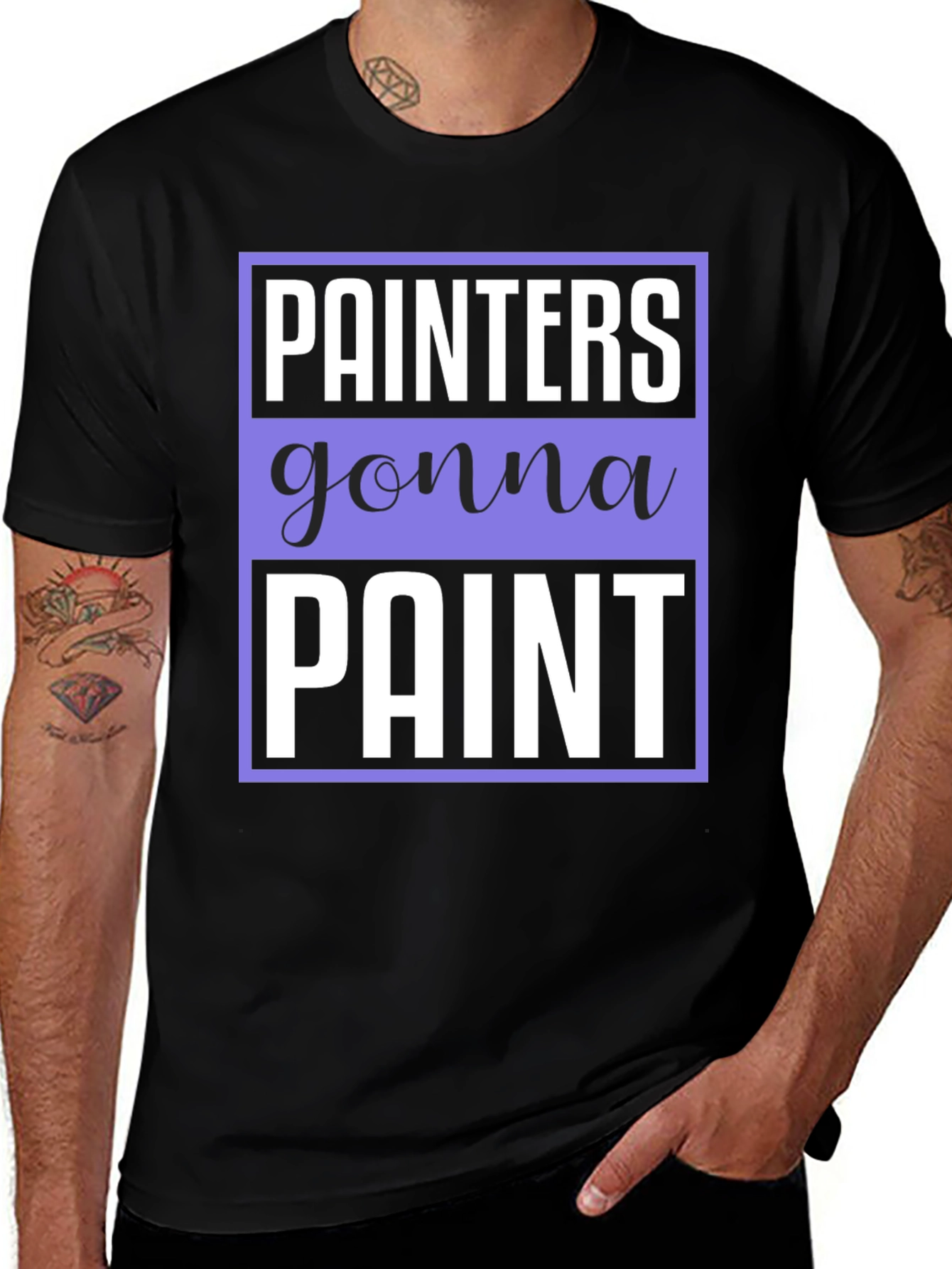 Variant 6 of Painters Gonna Paint T-Shirt - Black Graphic Tee