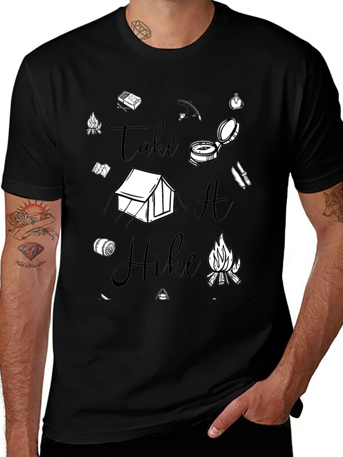 Variant 7 of Take A Hike Graphic T-Shirt - Black