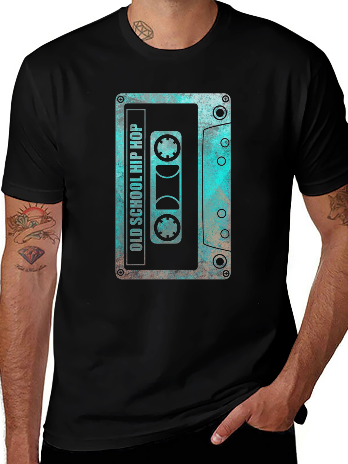 Variant 7 of Retro Old School Hip Hop Cassette Tape Graphic T-Shirt