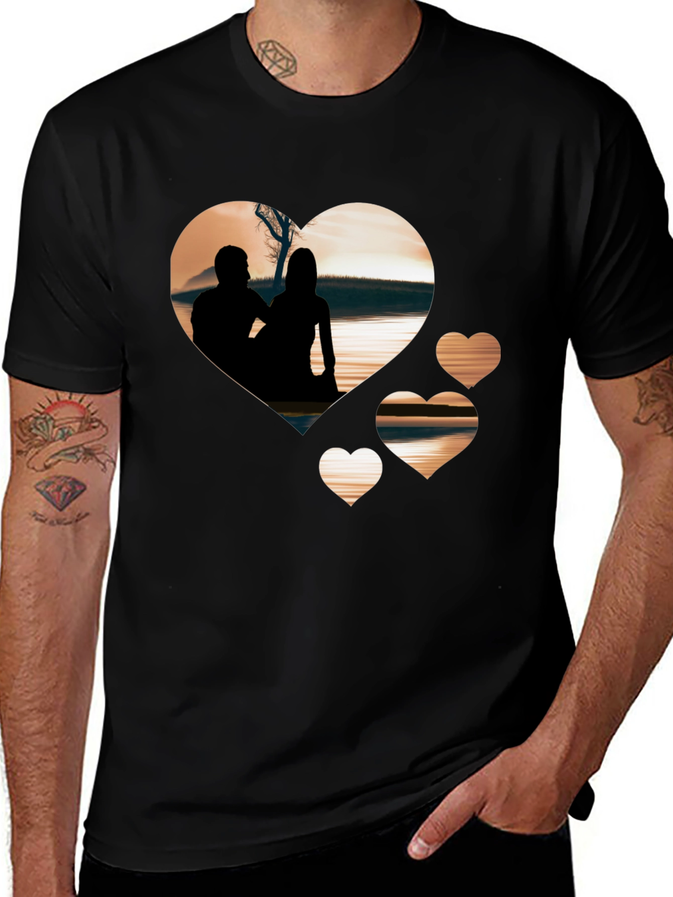 Variant 11 of Romantic Couple Heart T-Shirt