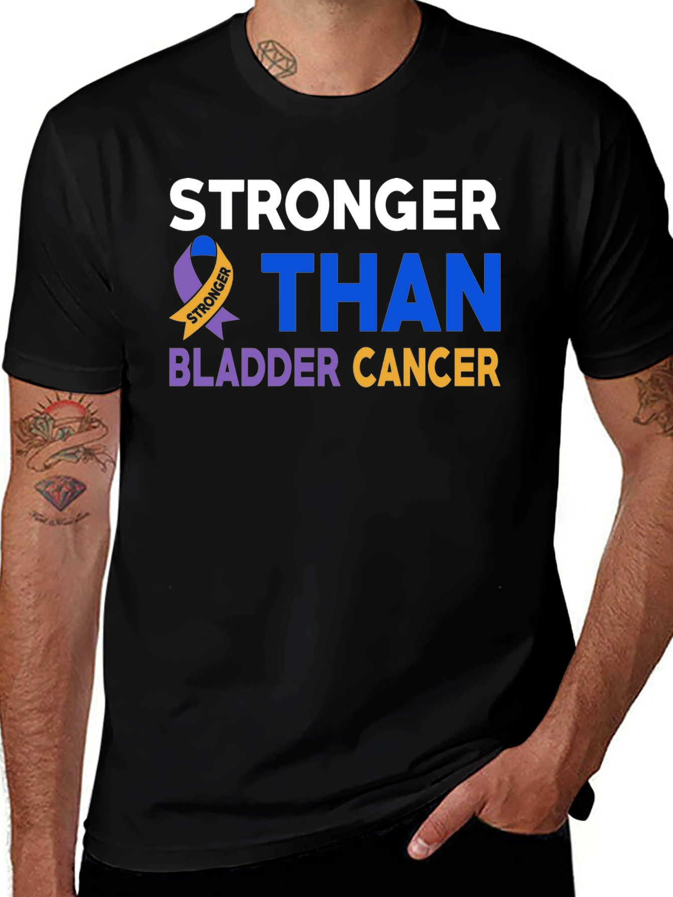 Variant 5 of Stronger Than Bladder Cancer Awareness T-Shirt