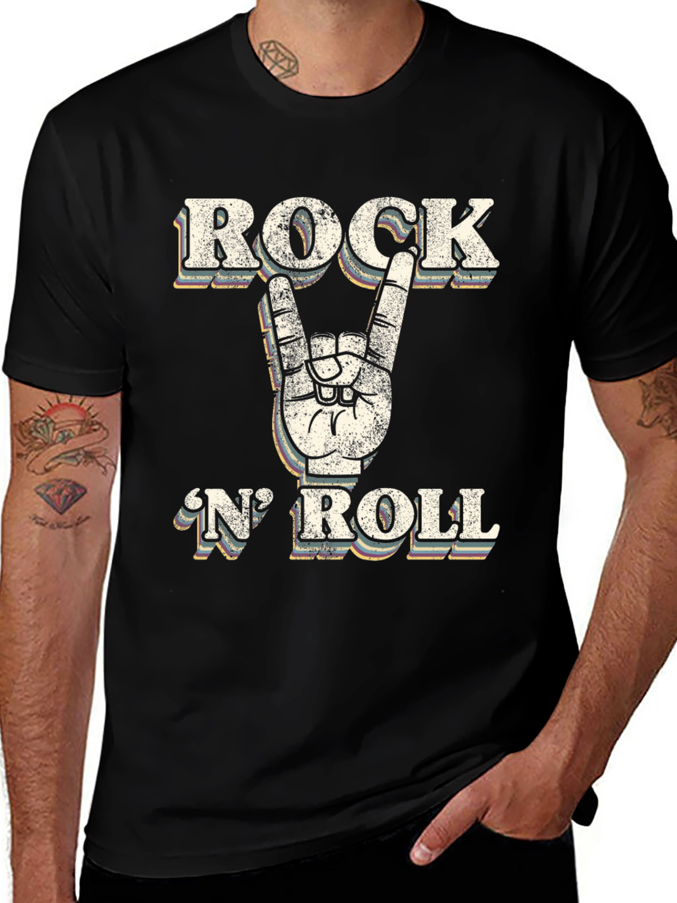 Rock 'N' Roll Graphic T-Shirt - Retro Style