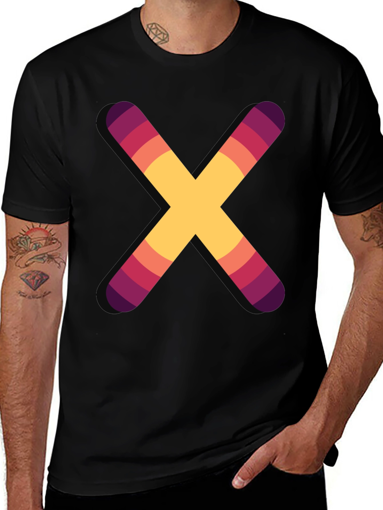 Variant 24 of Colorful X Graphic T-Shirt