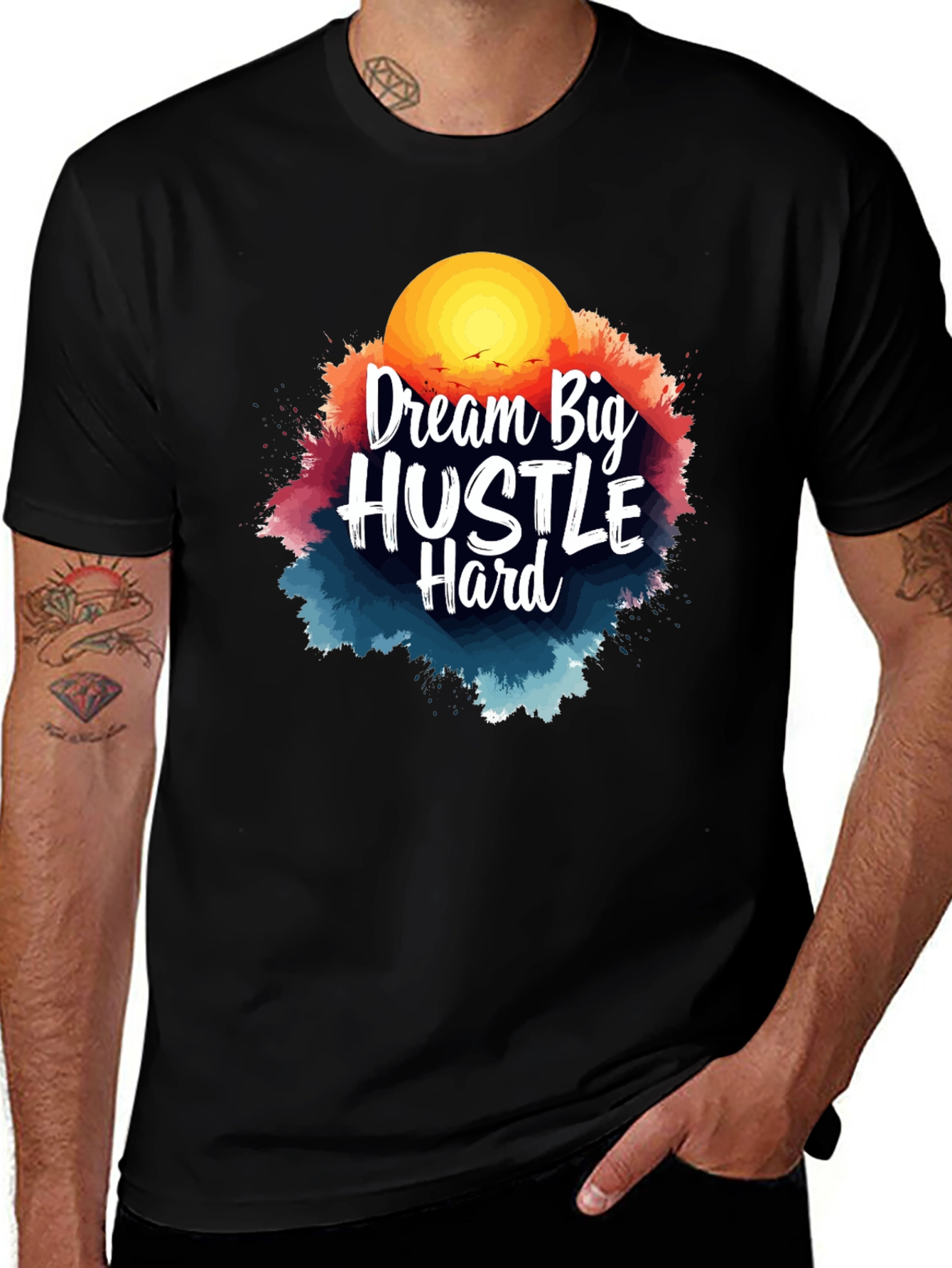 Variant 15 of Dream Big Hustle Hard Graphic Tee