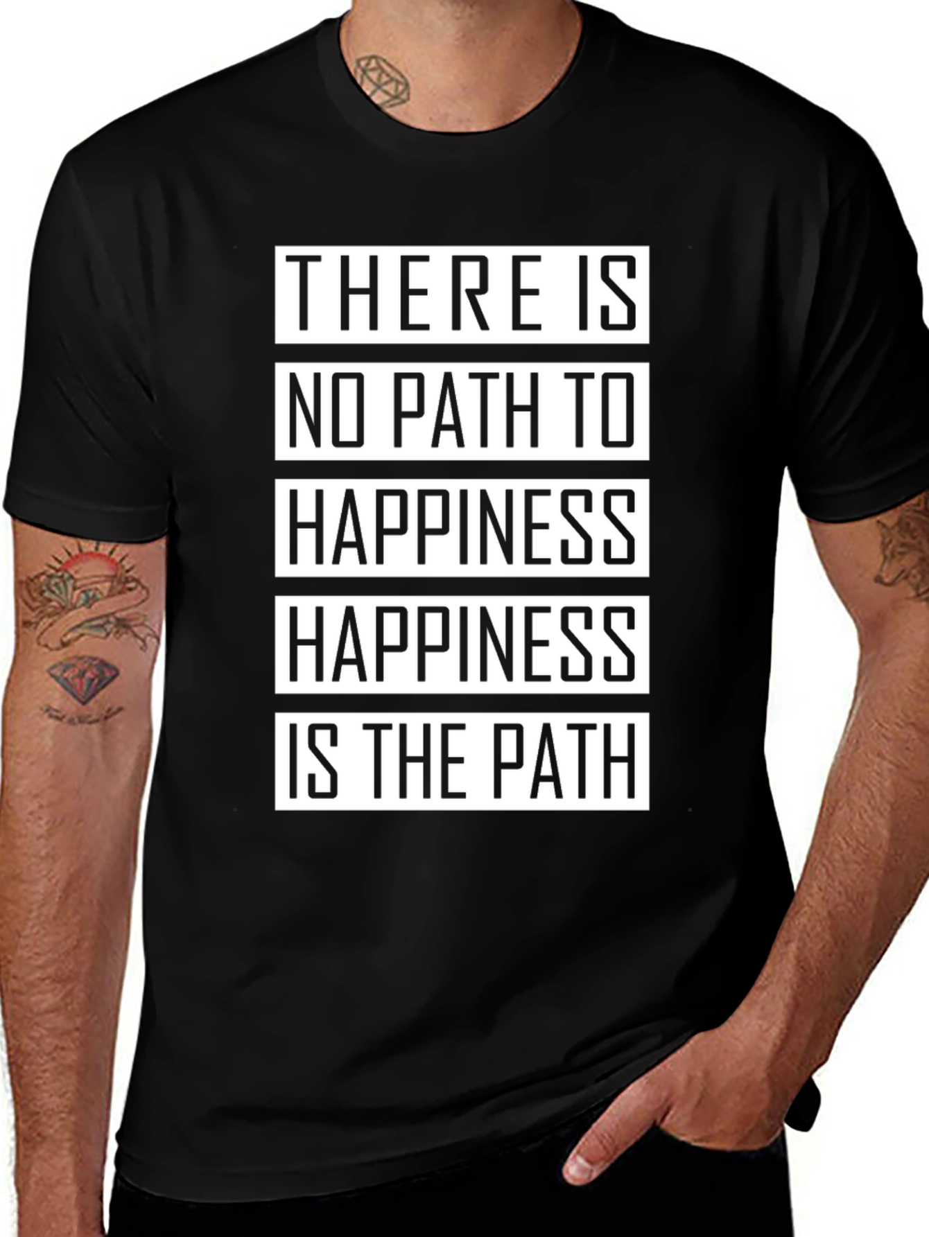 Variant 27 of Inspirational Happiness Path T-Shirt