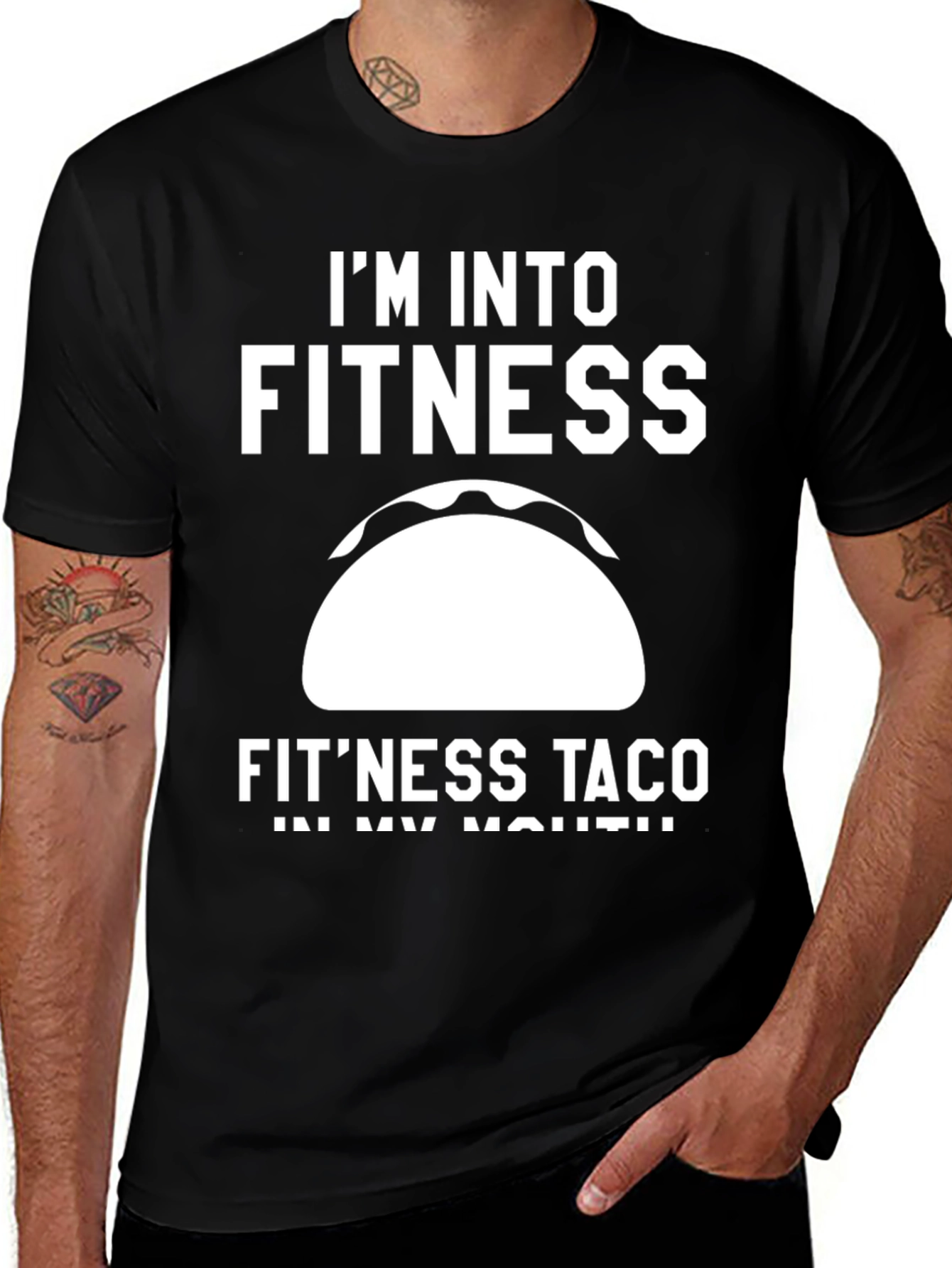 Variant 25 of Fitness Taco Graphic T-Shirt - Funny Workout Tee