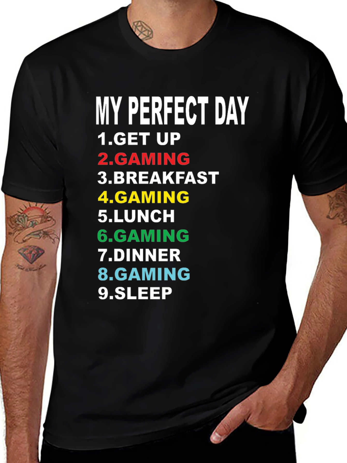 Variant 3 of My Perfect Day Gaming T-Shirt