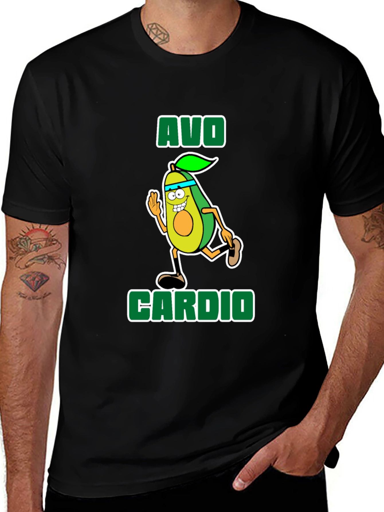 Avo Cardio T-Shirt - Running Avocado Graphic Tee