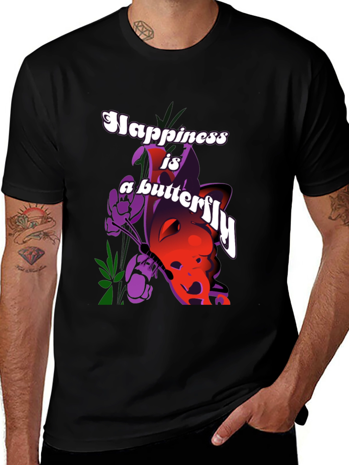 Variant 7 of Happiness Butterfly Graphic T-Shirt