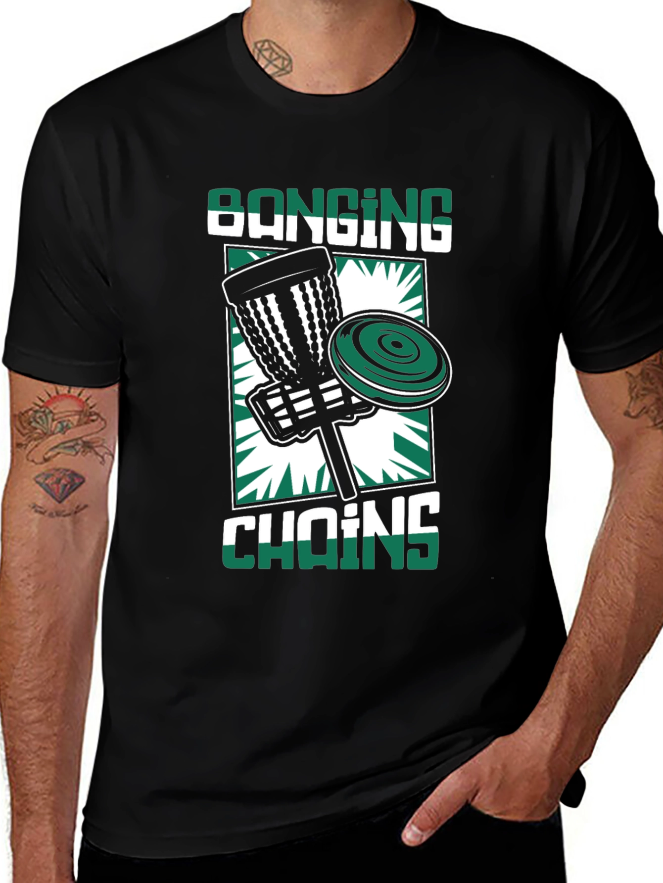 Variant 18 of Banging Chains Disc Golf T-Shirt