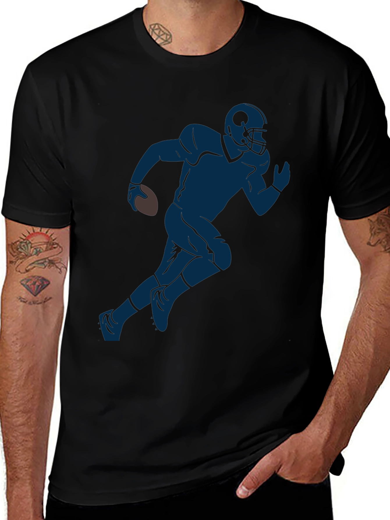 Variant 5 of Football Player Graphic Tee