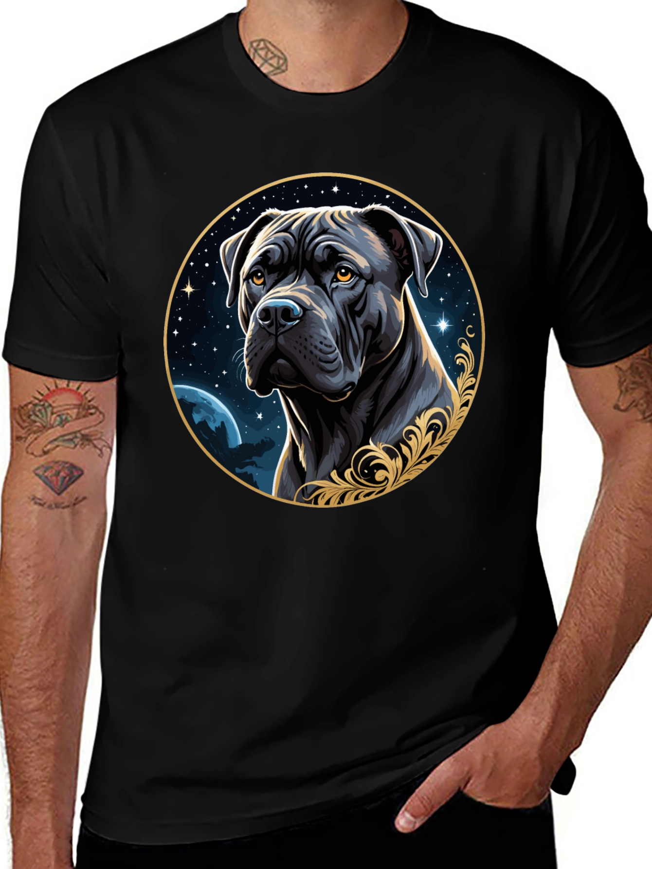 Dog Breed Graphic Tee - Black