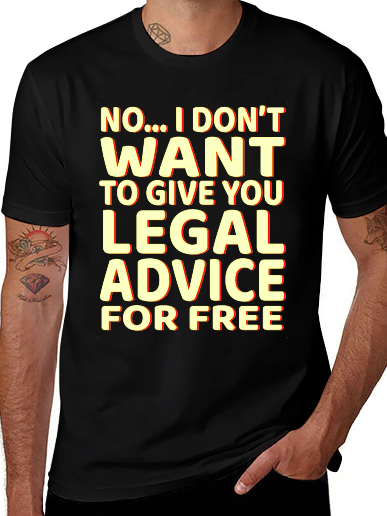 Funny Lawyer T-Shirt - No Free Legal Advice
