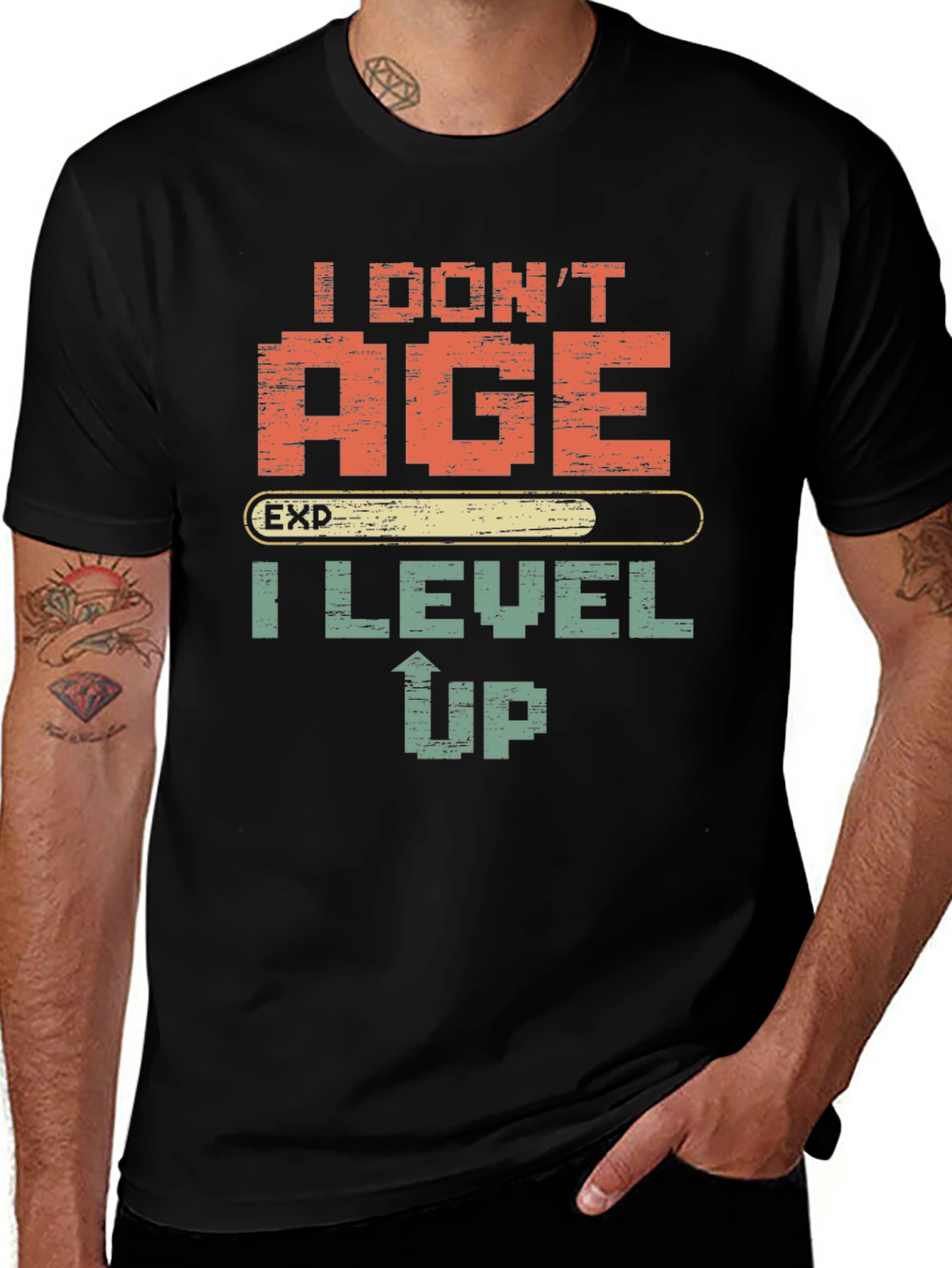 Variant 2 of I Don't Age I Level Up Graphic T-Shirt