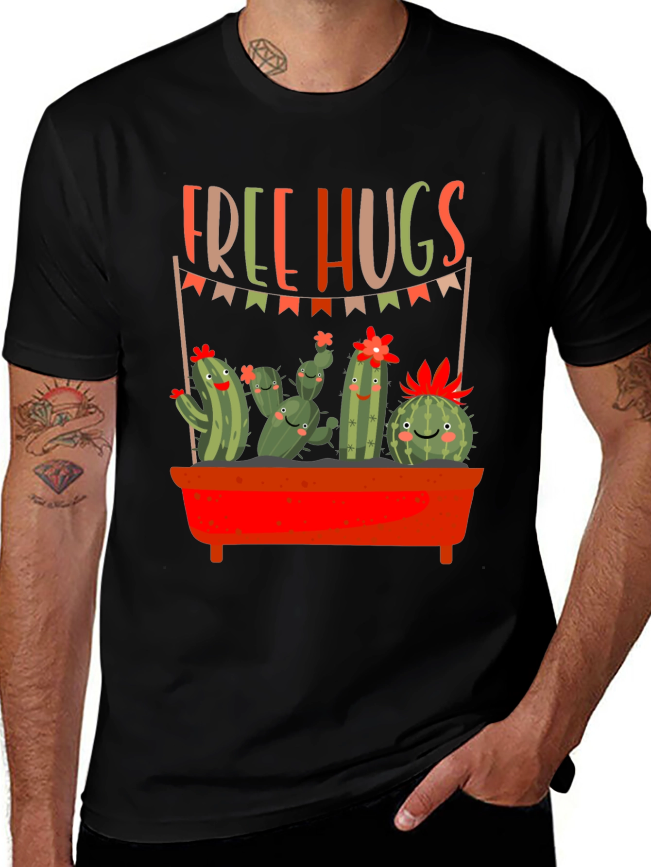 Variant 16 of Free Hugs Cactus Graphic Tee