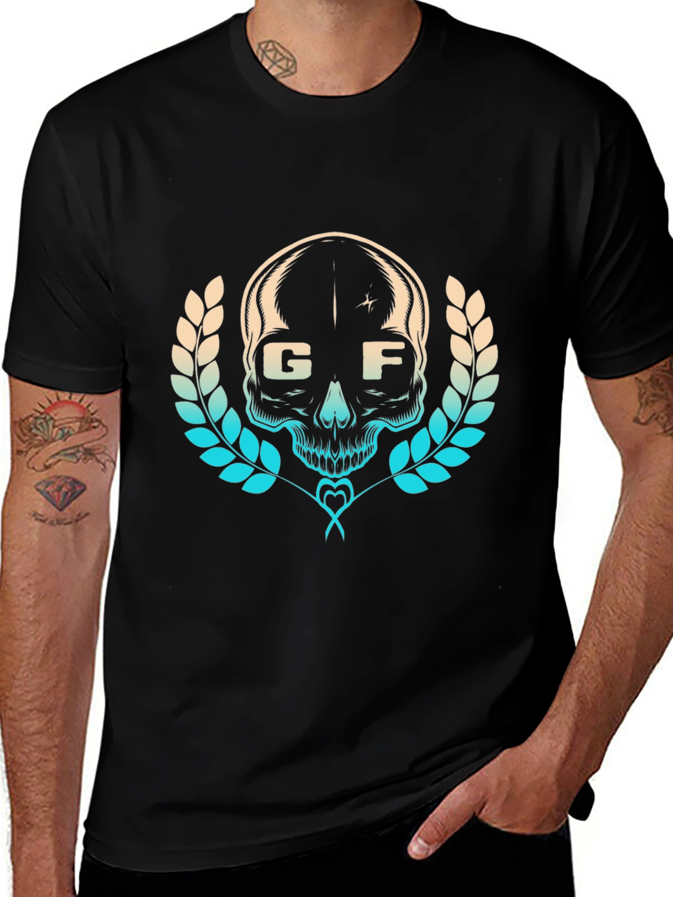 Variant 11 of Skull Graphic Tee - Stylish Black T-Shirt