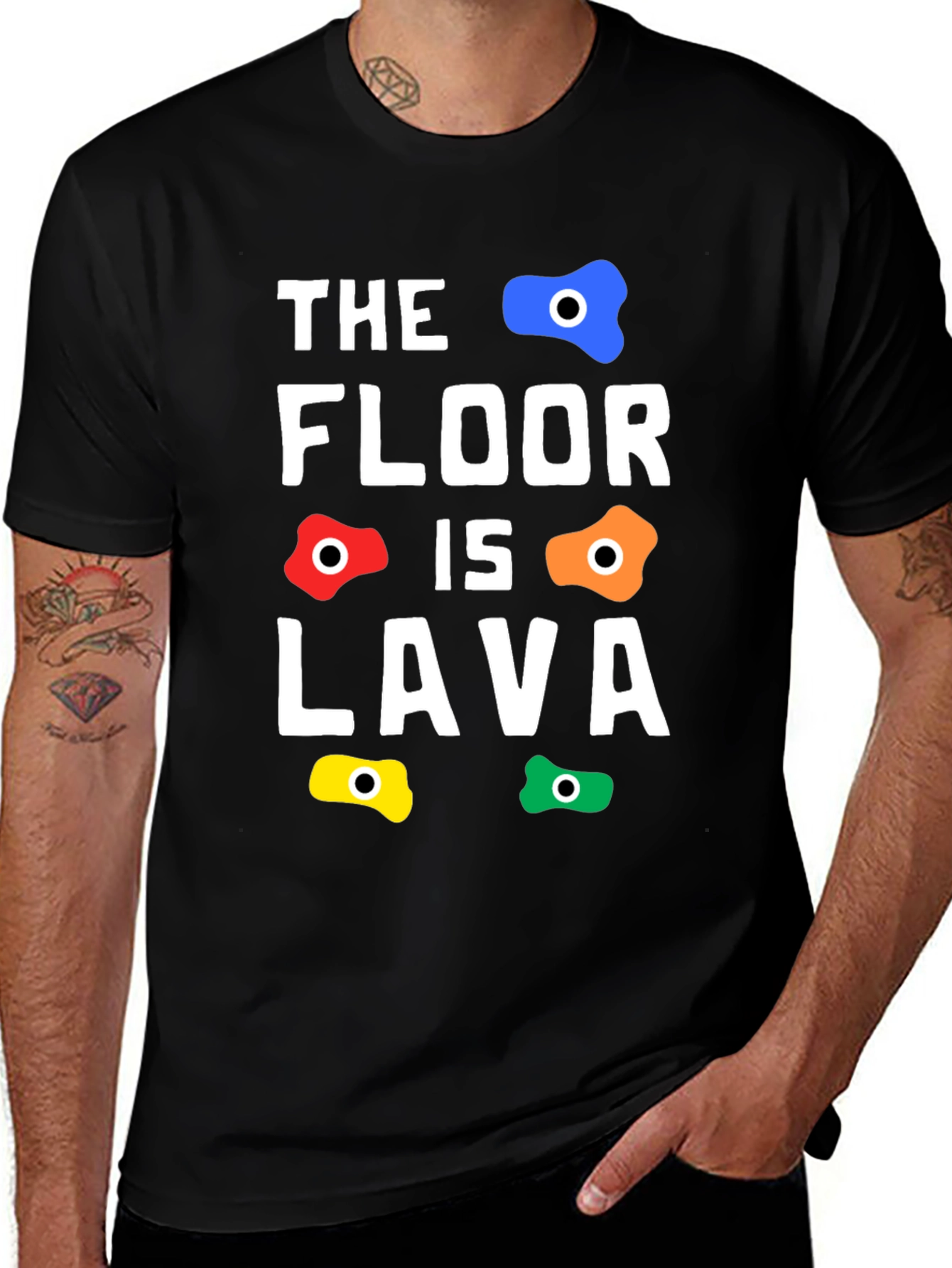 Variant 6 of The Floor Is Lava Climbing Holds Graphic Tee