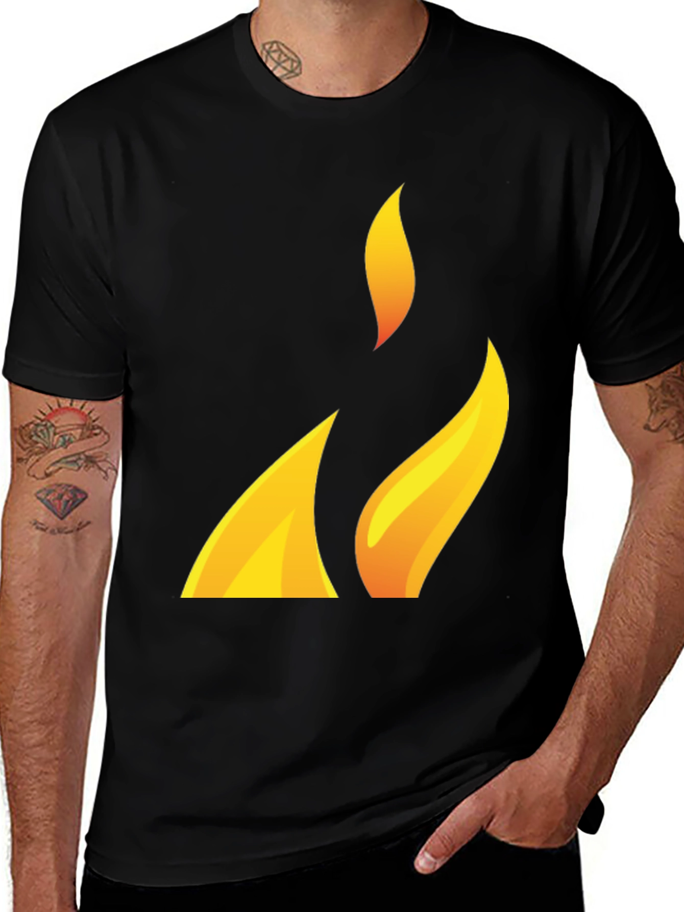 Variant 19 of Flame Graphic Black T-Shirt