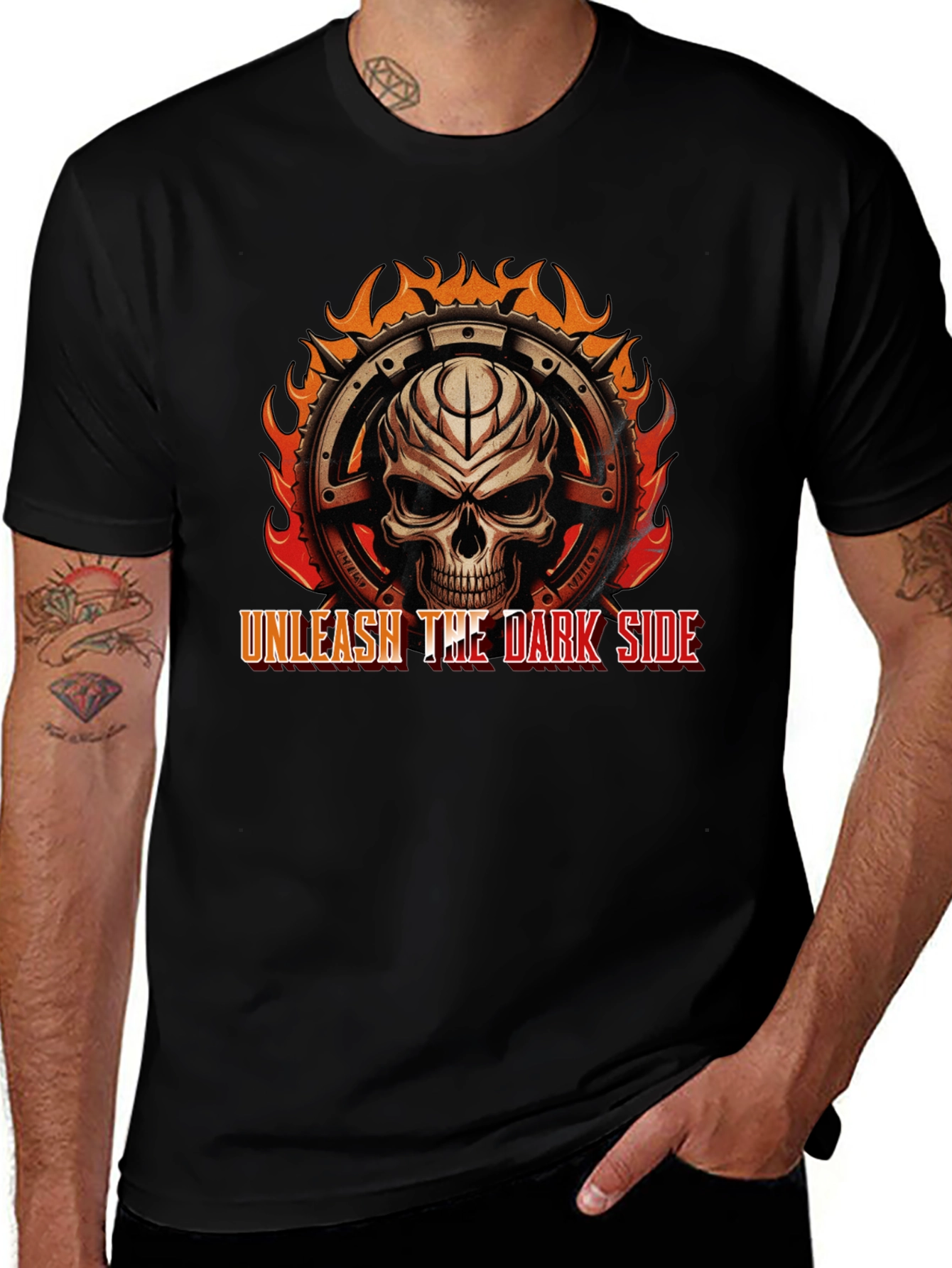 Variant 12 of Unleash the Dark Side Skull Graphic Tee
